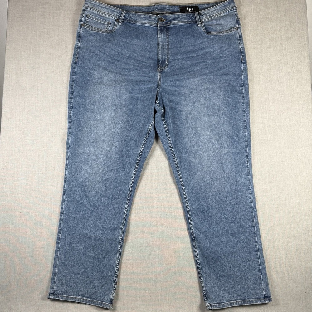 The Perfect Jean Jeans Mens 44x32 Blue Thick Thicc TPJ Stretch Light Wash NWT